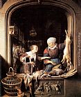 Gerrit Dou Canvas Paintings - The Poulterer's Shop